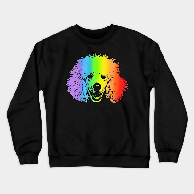 Rainbow Poodle Crewneck Sweatshirt by childofthecorn